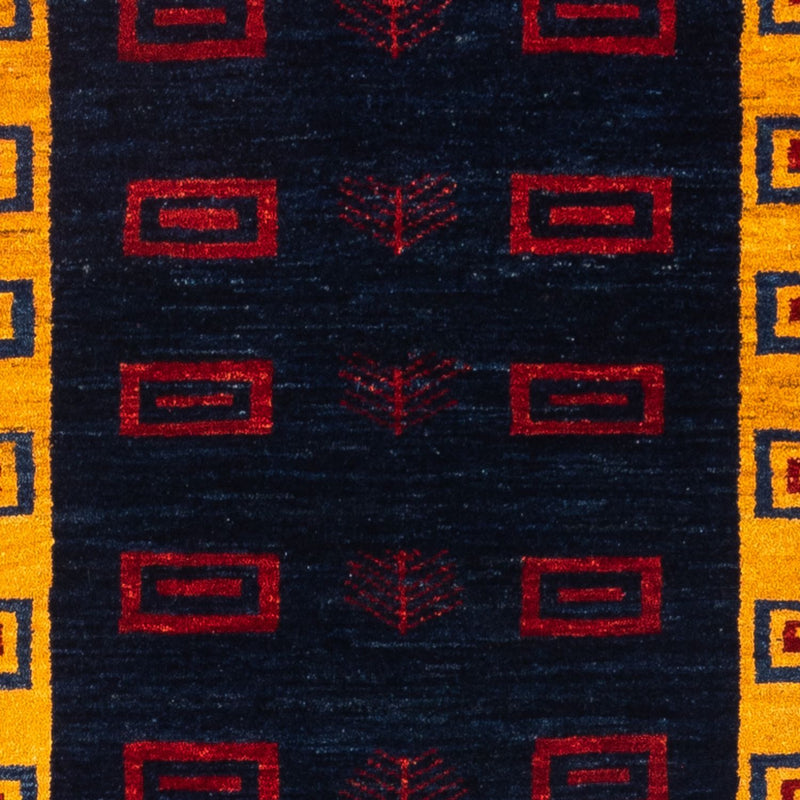 Tapis de couloir Tapis Gabbeh - Persan - 200 x 82 cm - bleu foncé