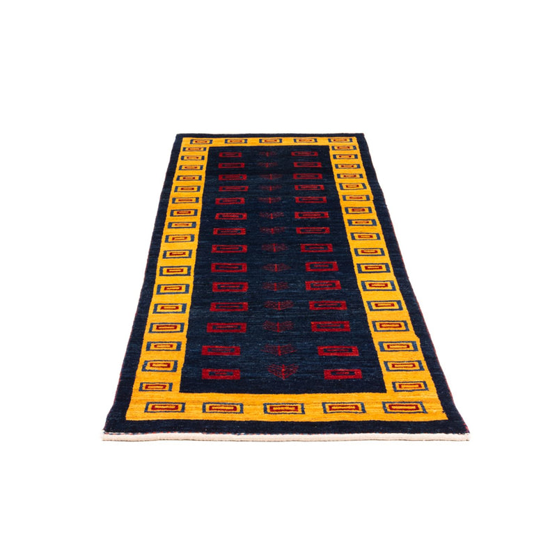 Tapis de couloir Tapis Gabbeh - Persan - 200 x 82 cm - bleu foncé