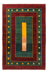 Tapis Gabbeh - Persan - 156 x 106 cm - vert