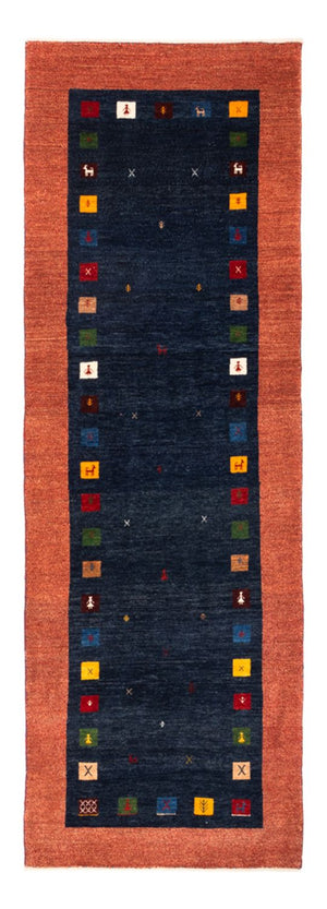 Tapis de couloir Tapis Gabbeh - Persan - 236 x 85 cm - bleu foncé
