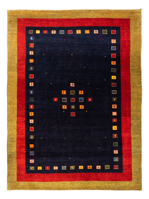 Tapis Gabbeh - Persan - 216 x 158 cm - bleu foncé