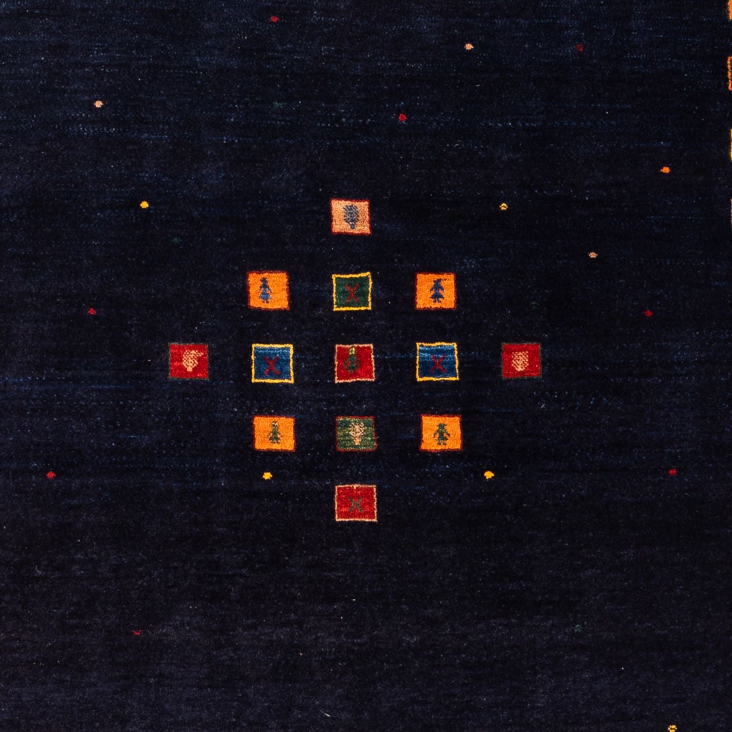 Tapis Gabbeh - Persan - 216 x 158 cm - bleu foncé