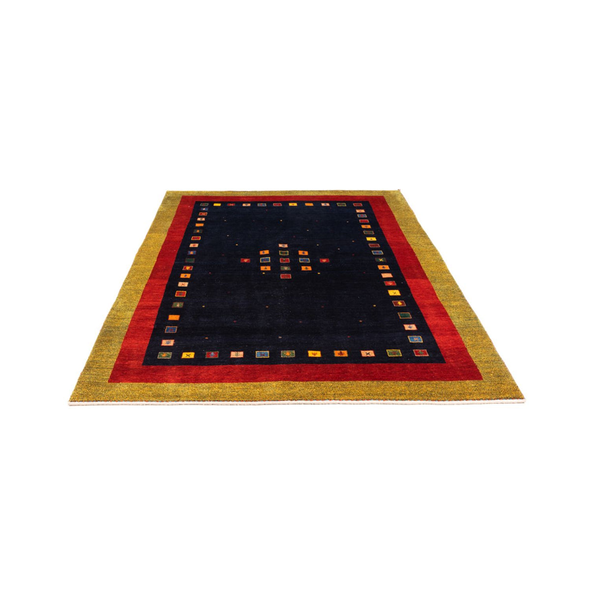 Tapis Gabbeh - Persan - 216 x 158 cm - bleu foncé