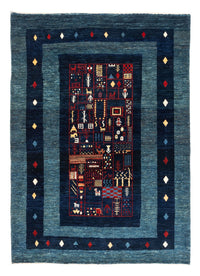 Tapis Gabbeh - Persan - 173 x 124 cm - bleu