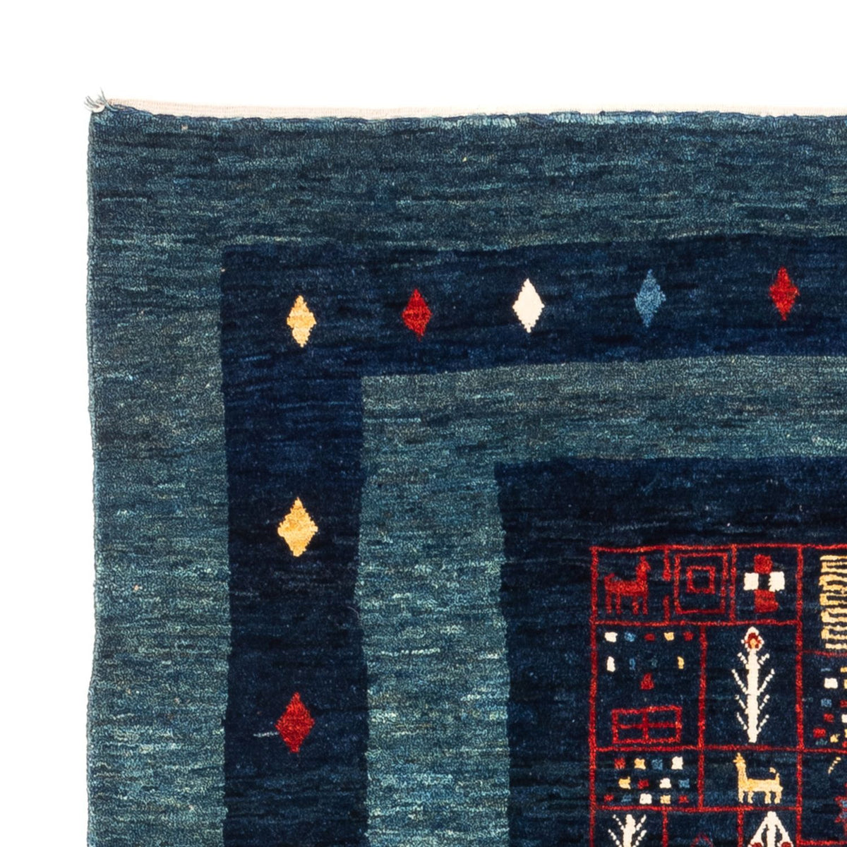 Tapis Gabbeh - Persan - 173 x 124 cm - bleu