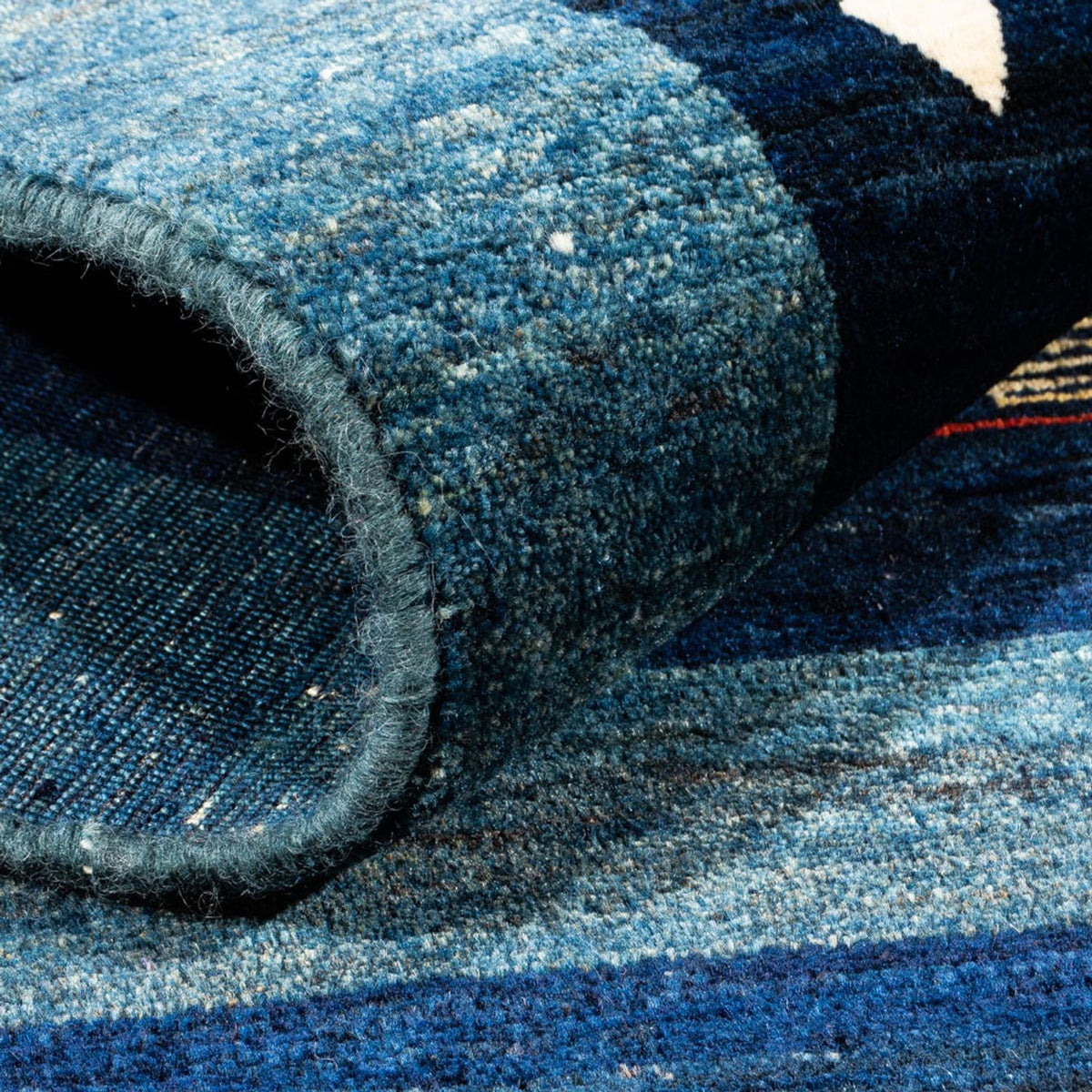 Tapis Gabbeh - Persan - 173 x 124 cm - bleu