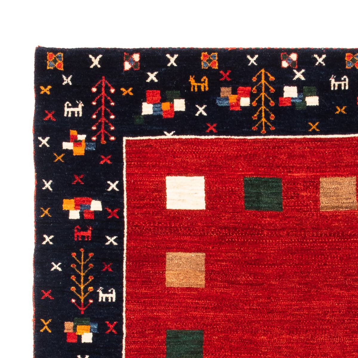 Tapis Gabbeh - Persan - 172 x 126 cm - rouge