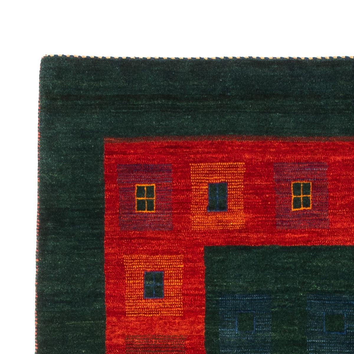 Tapis Gabbeh - Persan - 204 x 122 cm - vert