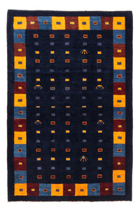 Tapis Gabbeh - Persan - 152 x 102 cm - bleu foncé
