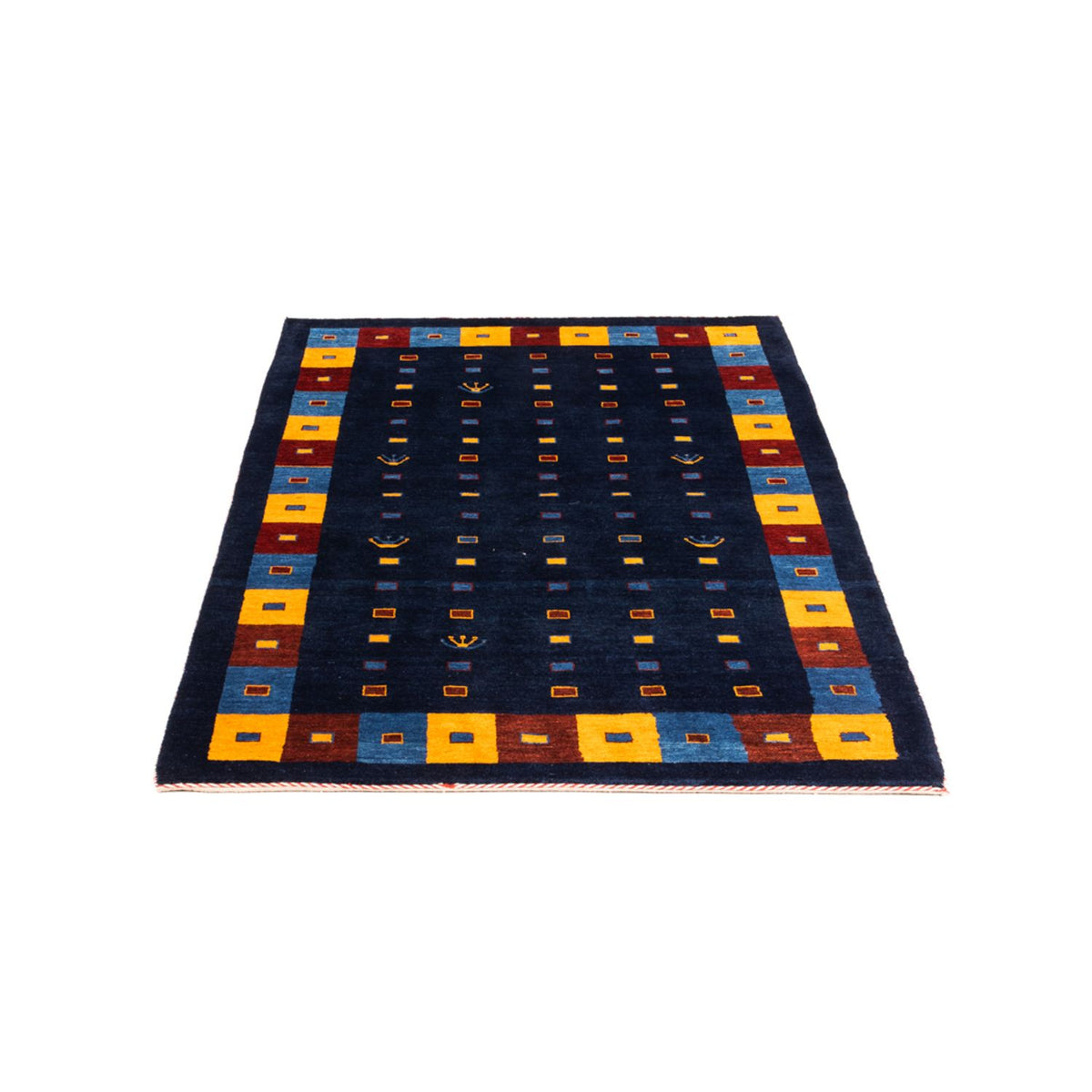 Tapis Gabbeh - Persan - 152 x 102 cm - bleu foncé
