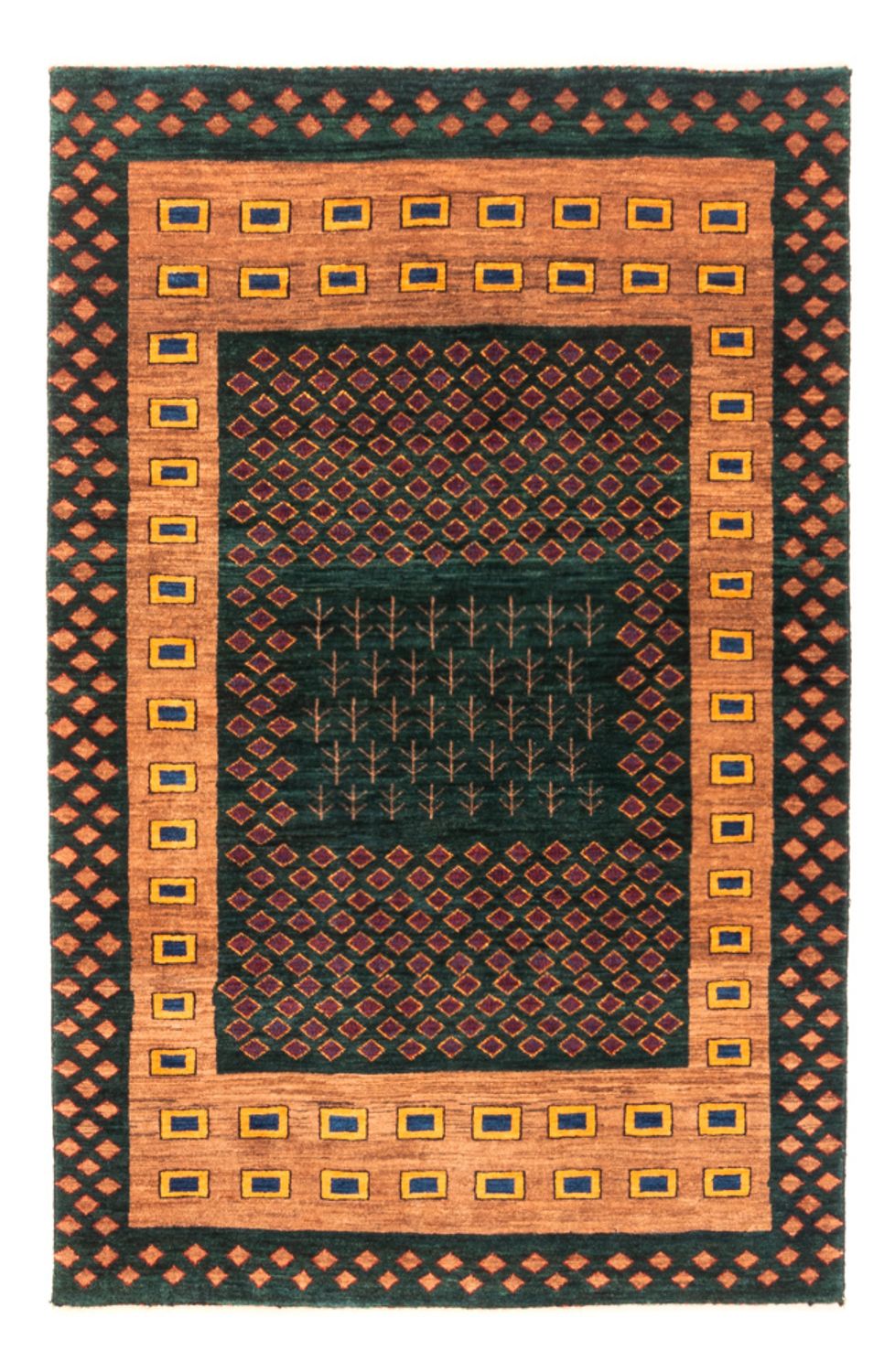 Tapis Gabbeh - Persan - 146 x 100 cm - multicolore