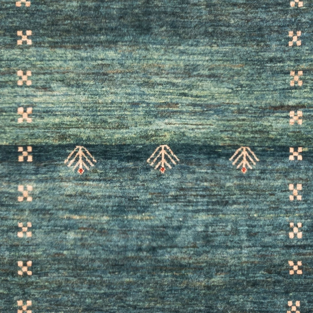 Tapis Gabbeh - Persan - 146 x 102 cm - vert