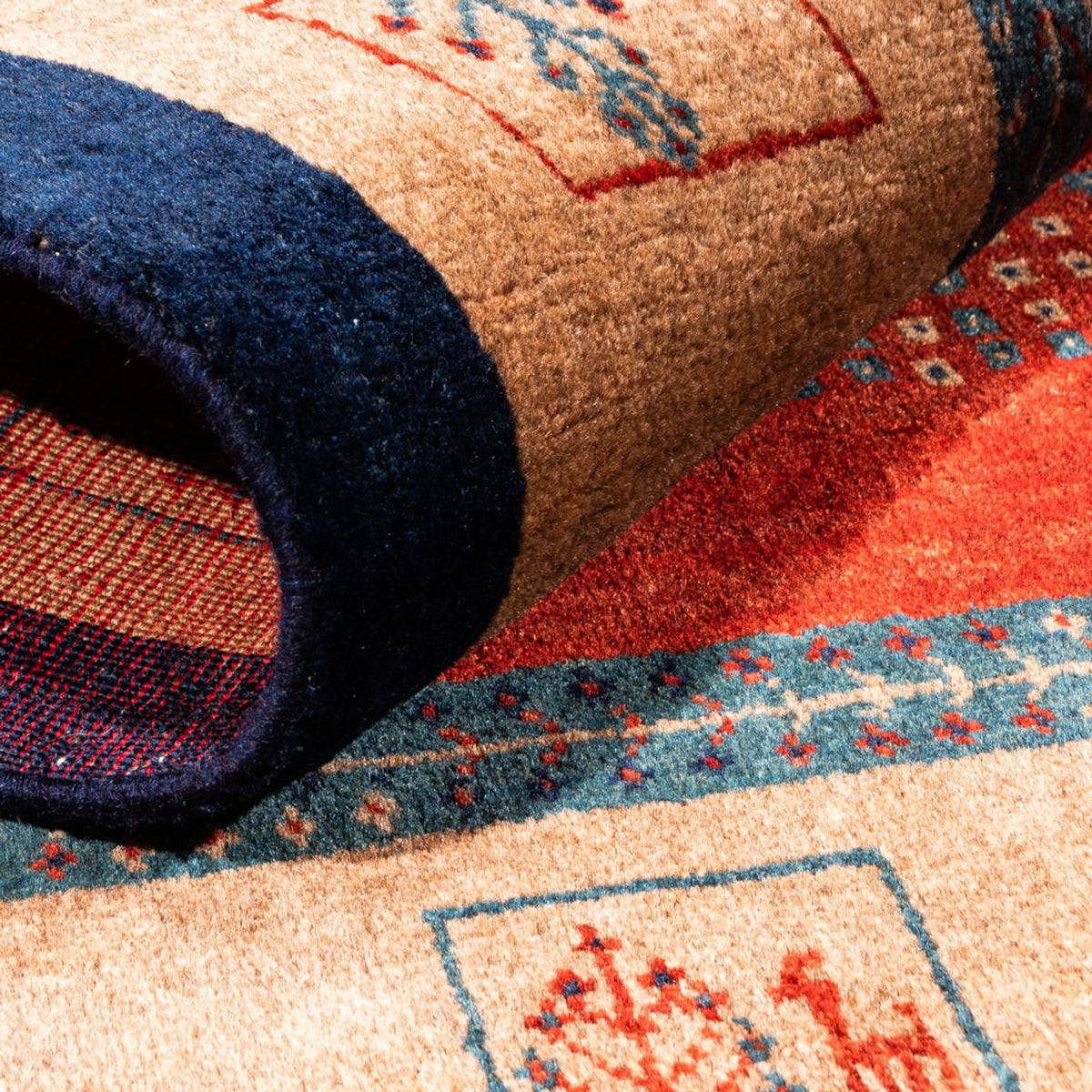 Tapis Gabbeh - Persan - 158 x 109 cm - rouge