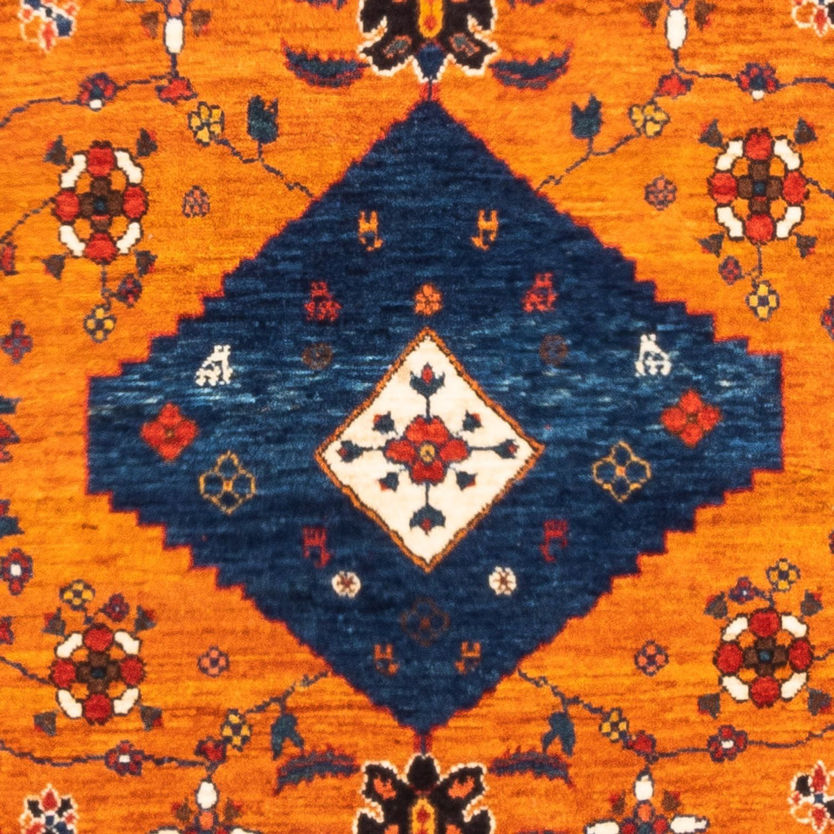 Tapis Gabbeh - Persan - 150 x 105 cm - or
