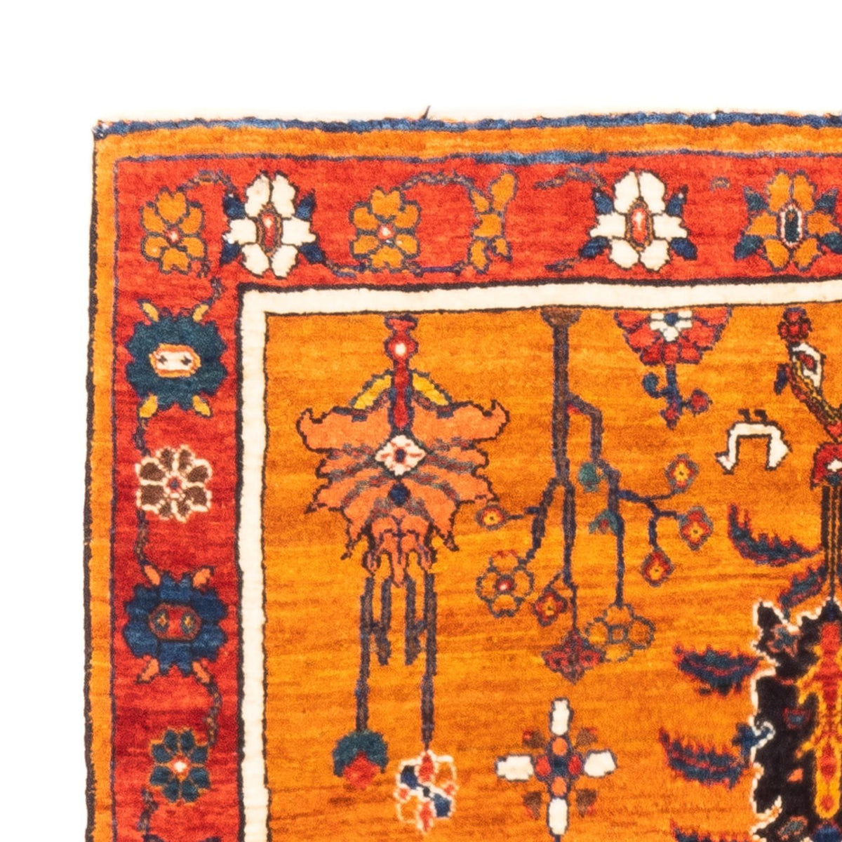 Tapis Gabbeh - Persan - 150 x 105 cm - or