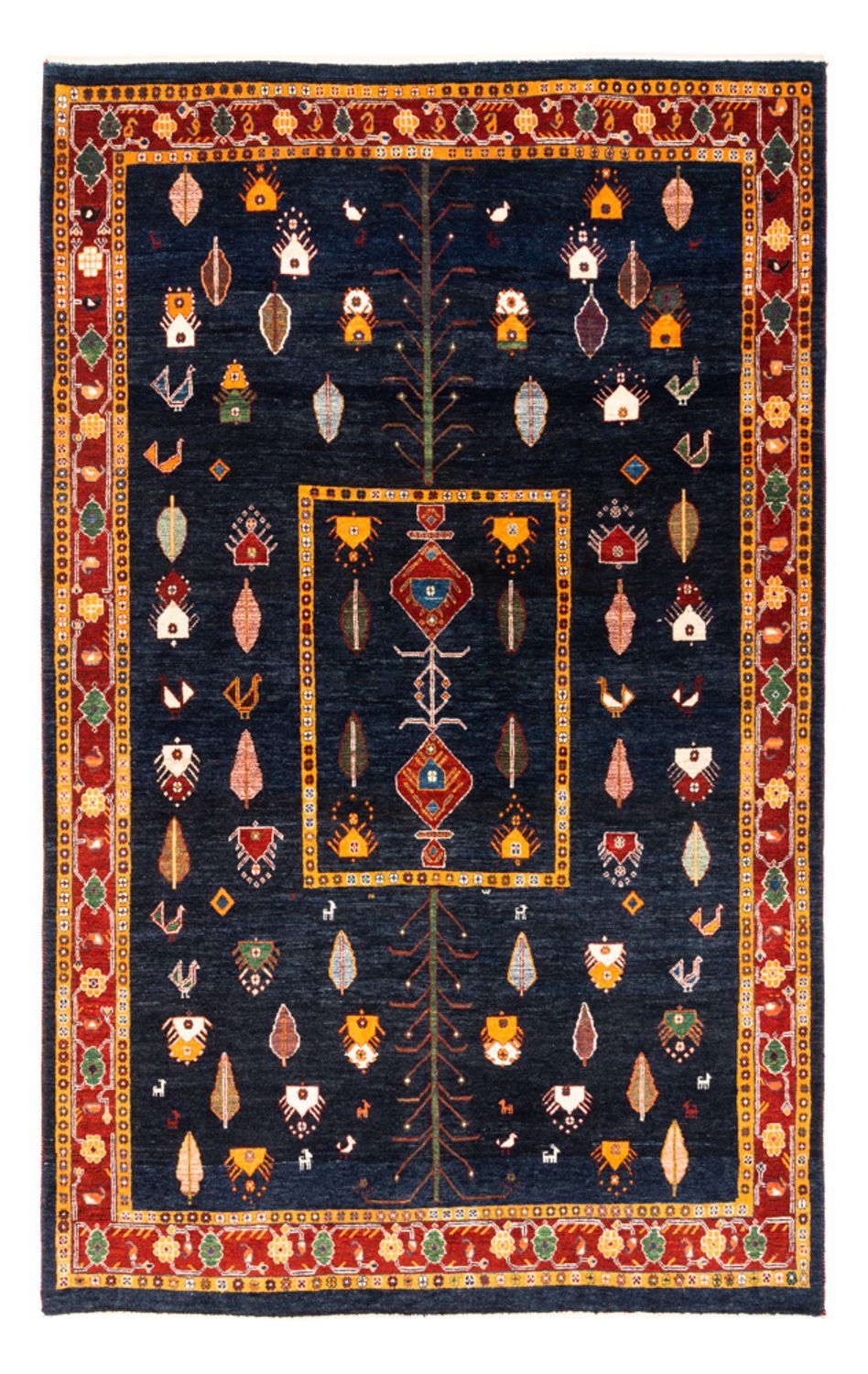 Tapis Gabbeh - Persan - 235 x 150 cm - bleu foncé