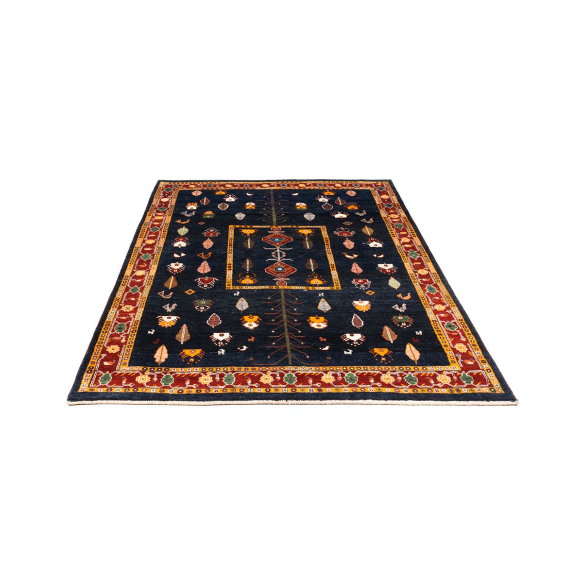 Tapis Gabbeh - Persan - 235 x 150 cm - bleu foncé