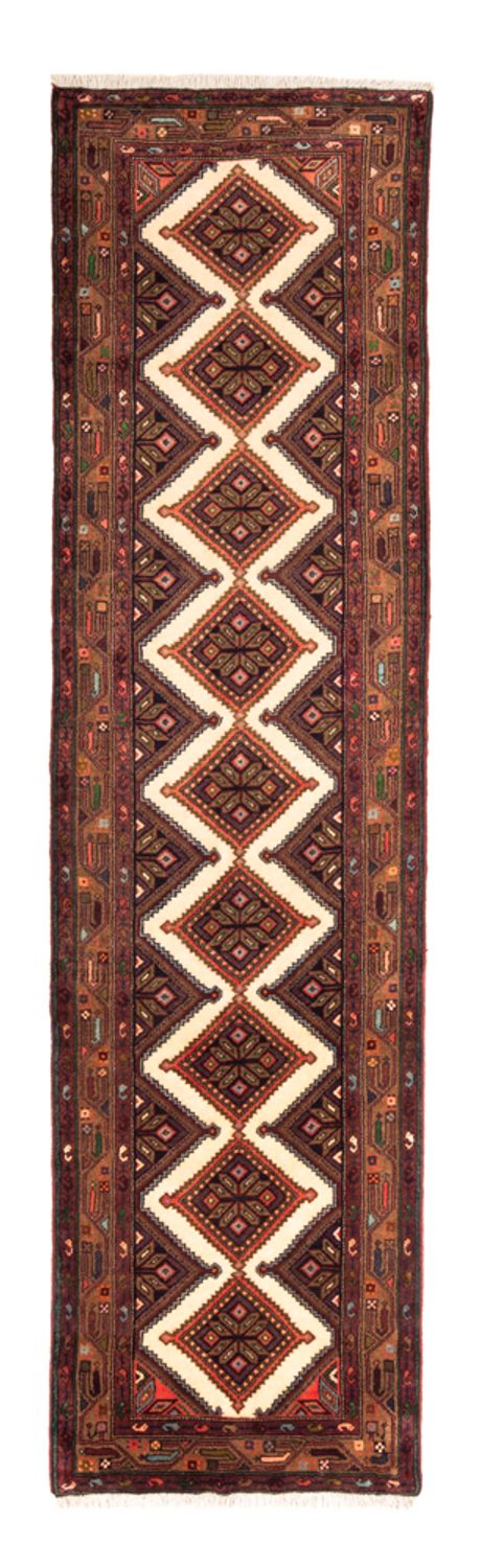 Tapis de couloir Tapis persan - Nomadic - 307 x 82 cm - crème