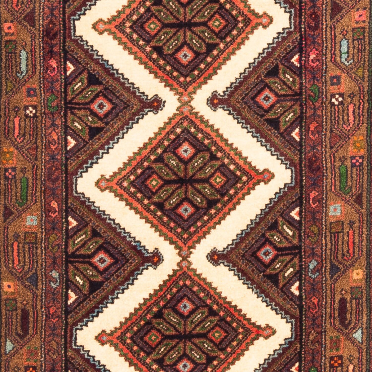 Tapis de couloir Tapis persan - Nomadic - 307 x 82 cm - crème