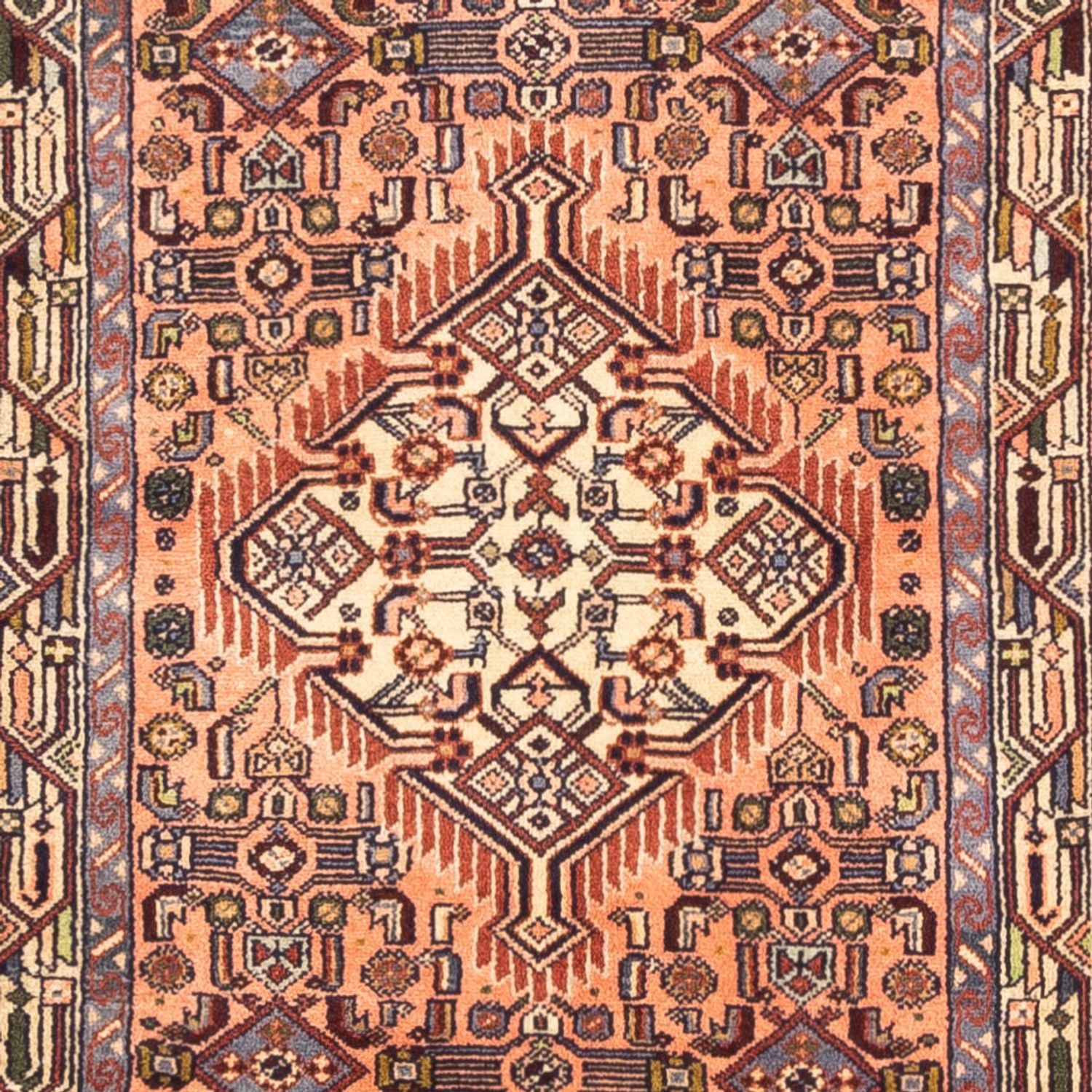 Tapis de couloir Tapis persan - Nomadic - 284 x 80 cm - saumon