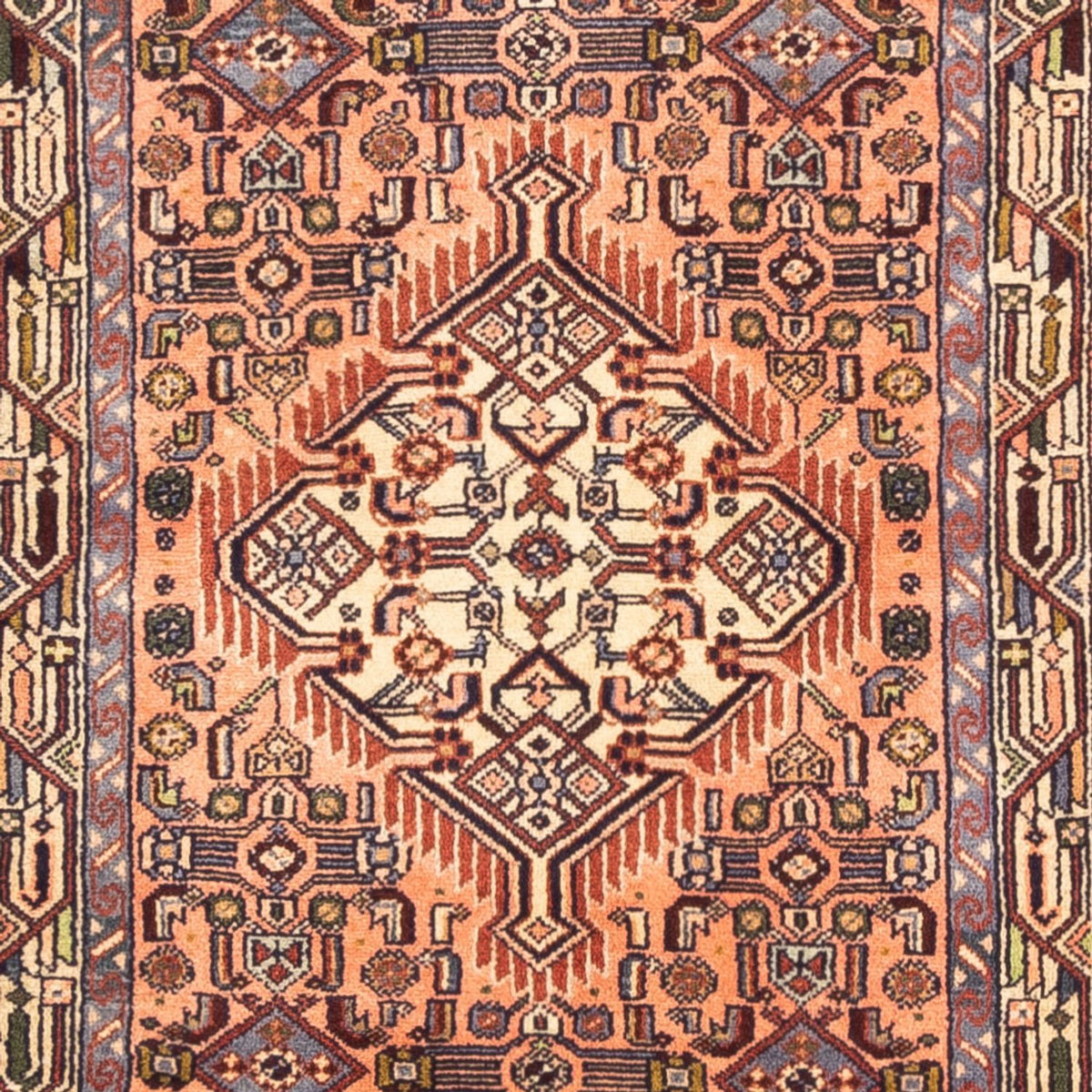 Tapis de couloir Tapis persan - Nomadic - 284 x 80 cm - saumon