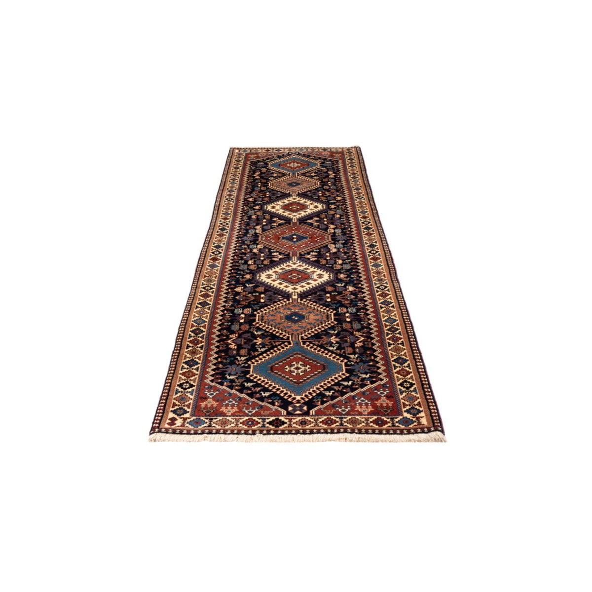 Tapis de couloir Tapis persan - Nomadic - 290 x 80 cm - bleu foncé
