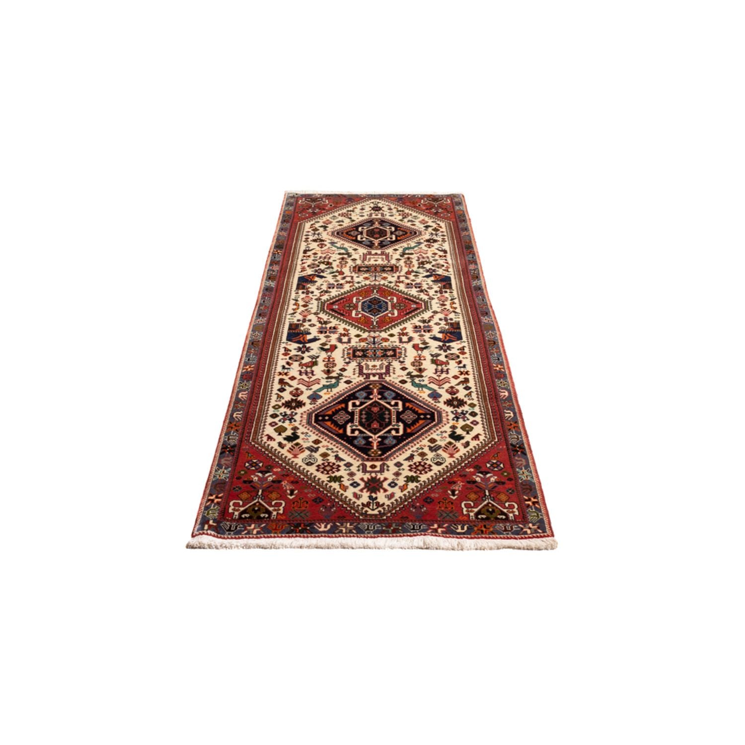 Tapis de couloir Tapis persan - Nomadic - 250 x 77 cm - crème
