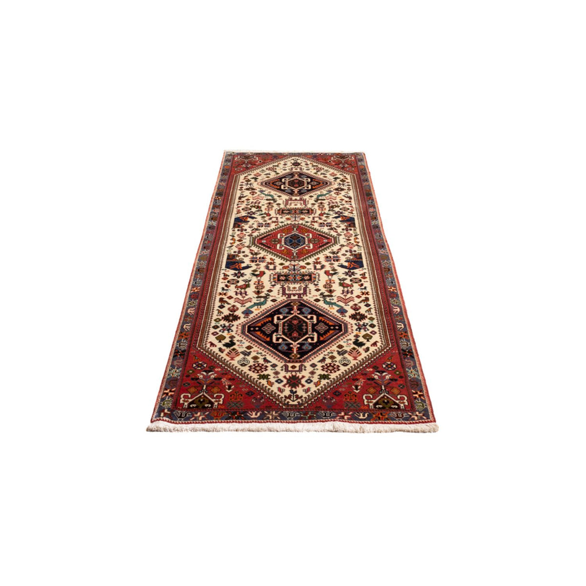 Tapis de couloir Tapis persan - Nomadic - 250 x 77 cm - crème