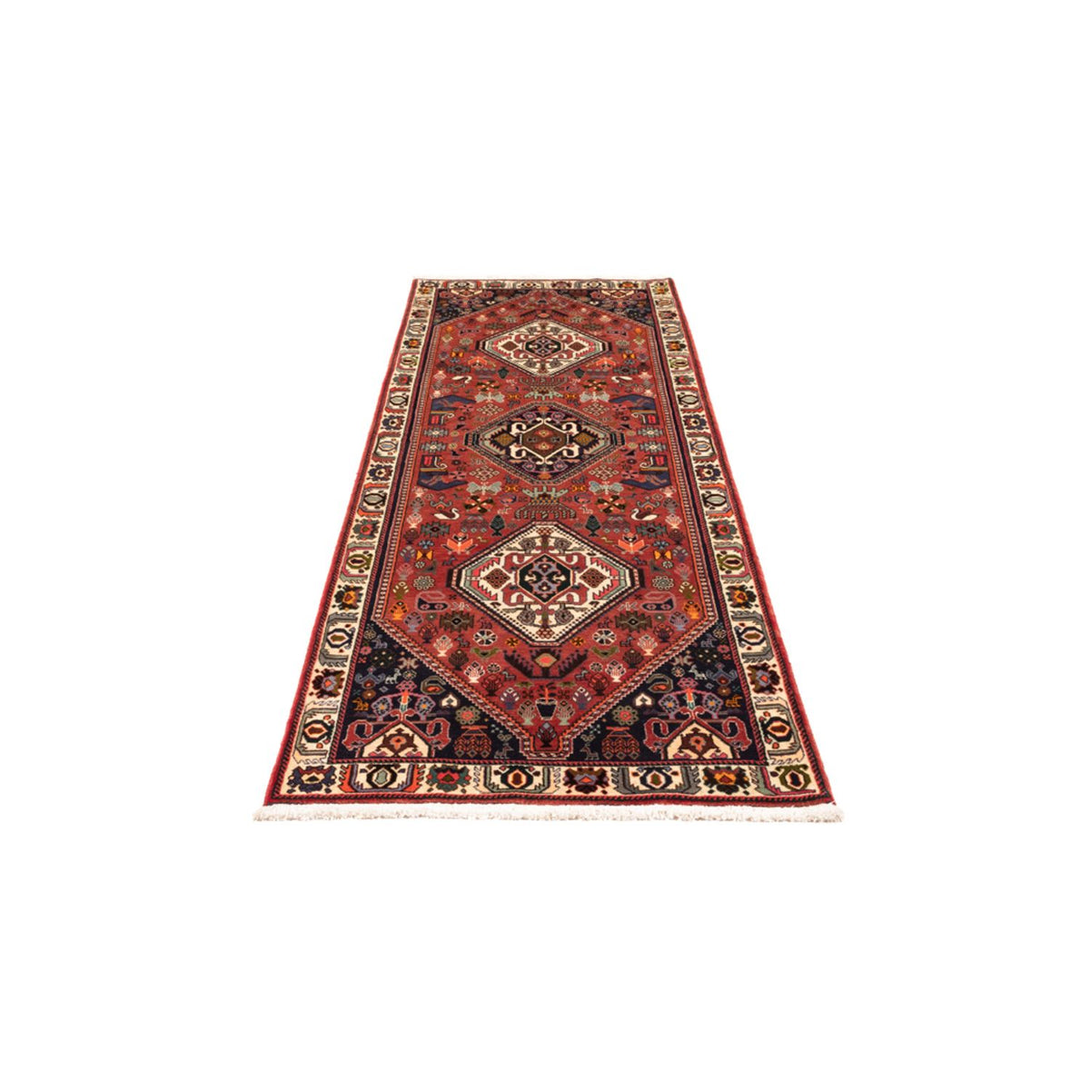 Tapis de couloir Tapis persan - Nomadic - 258 x 80 cm - rouge