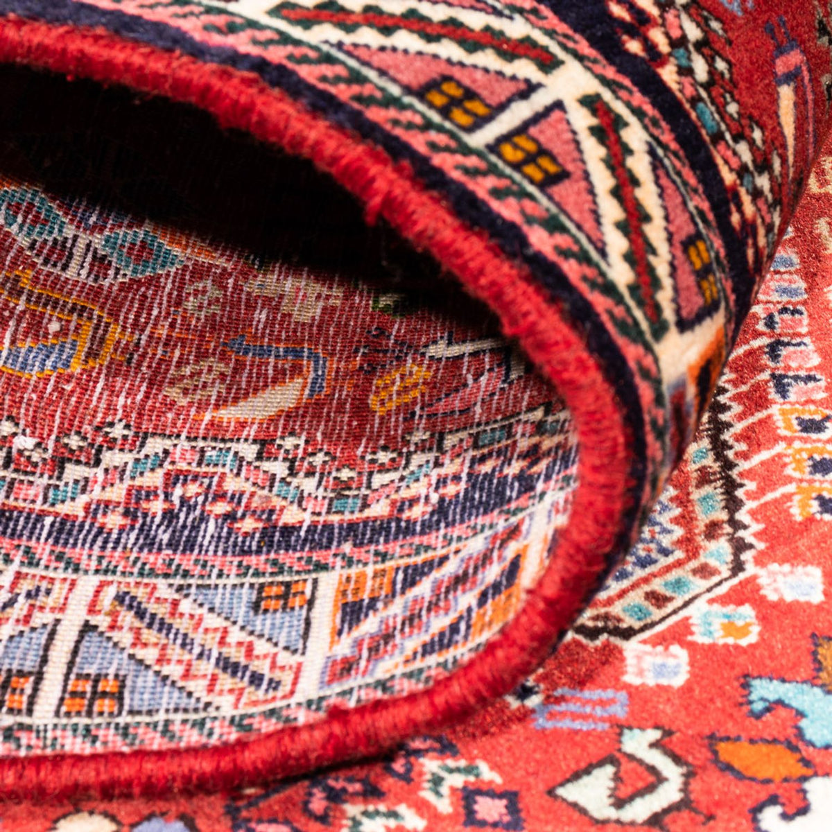 Tapis de couloir Tapis persan - Nomadic - 248 x 83 cm - rouge