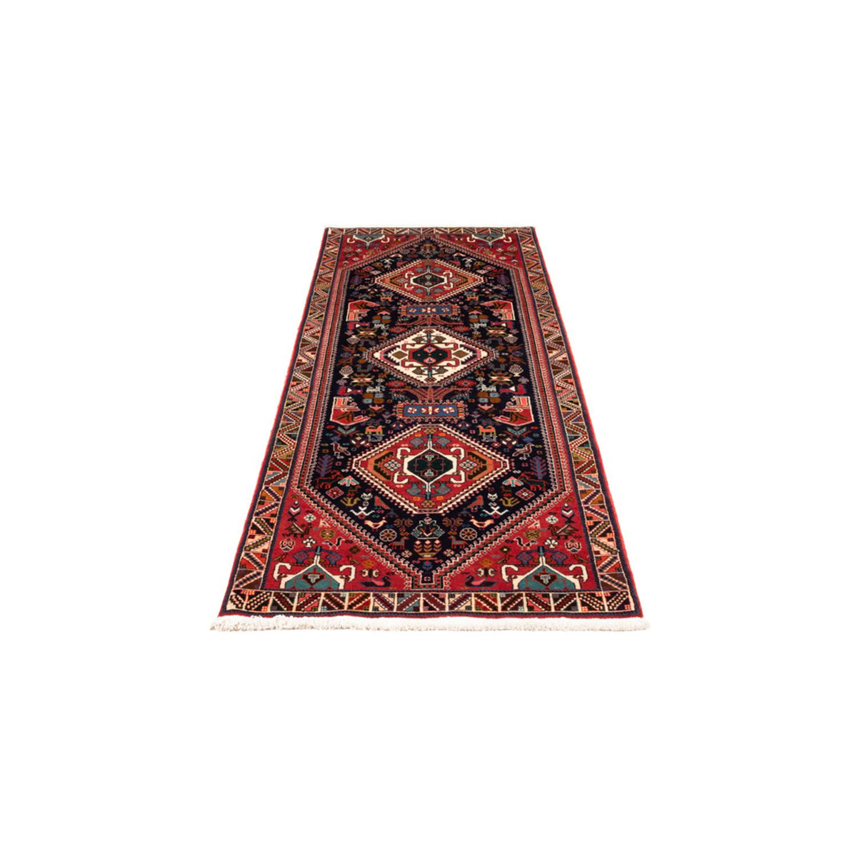 Tapis de couloir Tapis persan - Nomadic - 250 x 78 cm - bleu foncé