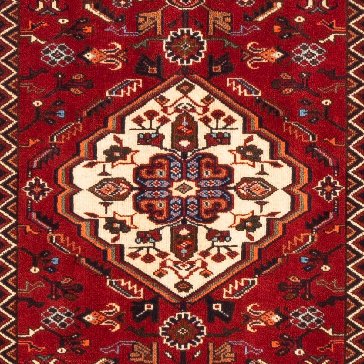 Tapis de couloir Tapis persan - Nomadic - 248 x 85 cm - rouge