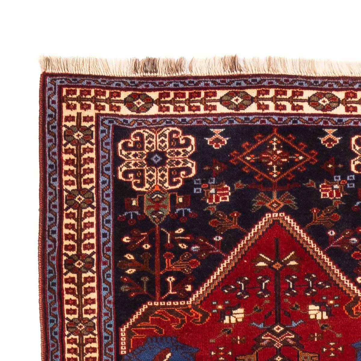 Tapis de couloir Tapis persan - Nomadic - 248 x 85 cm - rouge