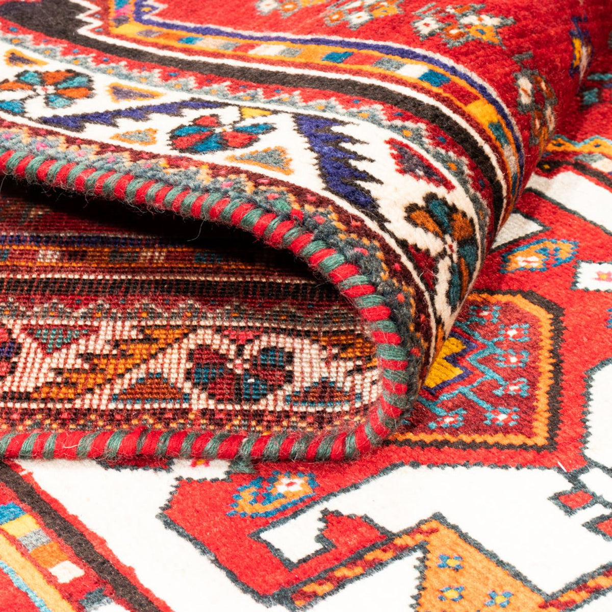 Tapis de couloir Tapis persan - Nomadic - 282 x 82 cm - rouge