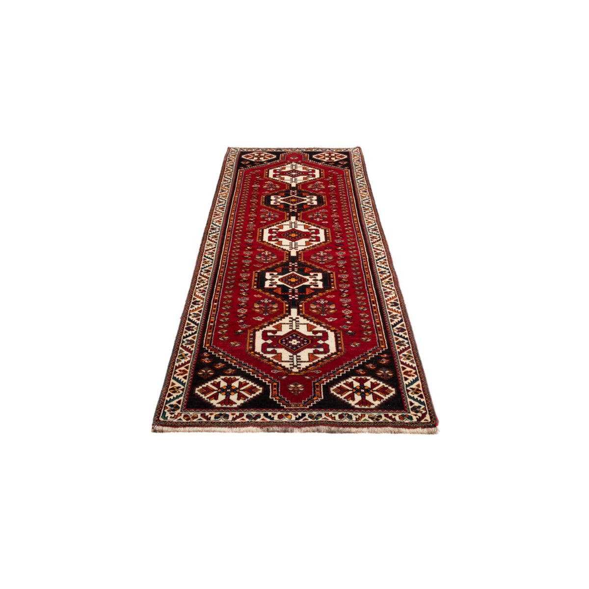 Tapis de couloir Tapis persan - Nomadic - 282 x 82 cm - rouge