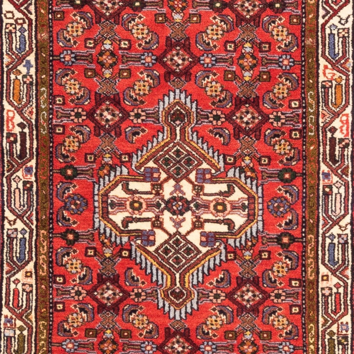 Tapis de couloir Tapis persan - Nomadic - 282 x 77 cm - rouge