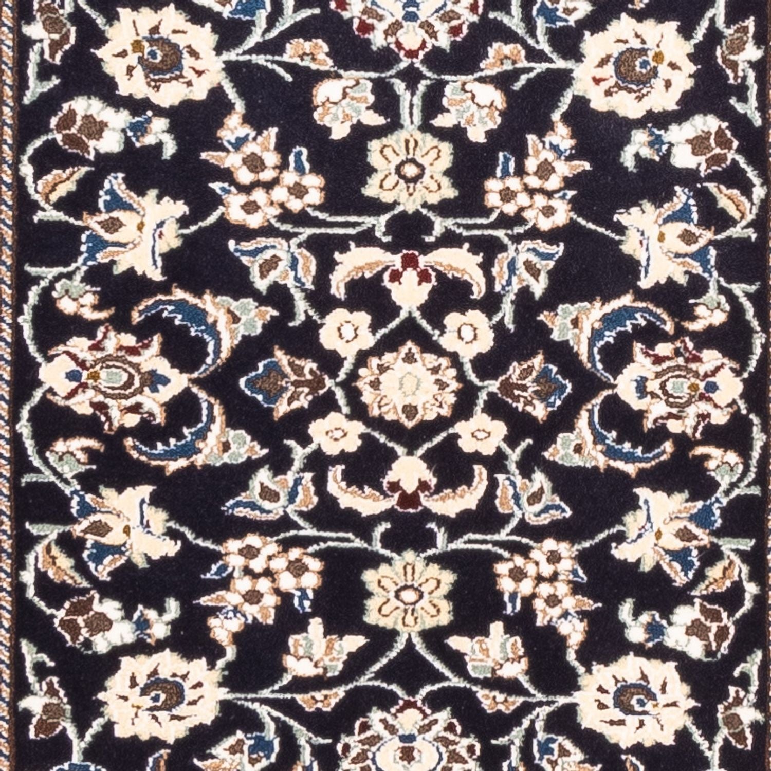 Tapis de couloir Tapis persan - Nain - 281 x 72 cm - bleu foncé