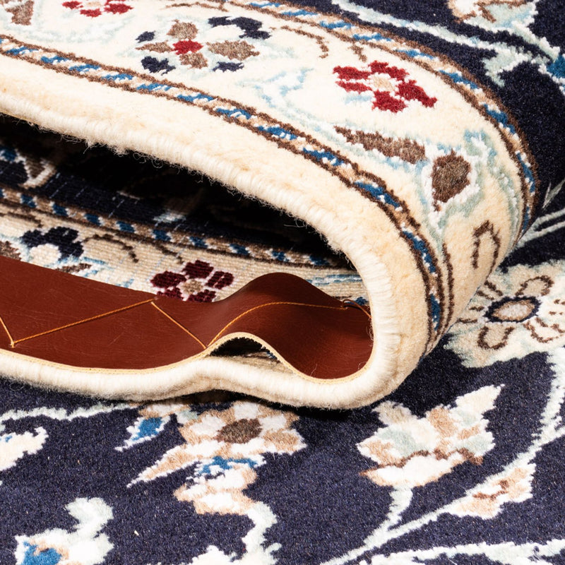 Tapis de couloir Tapis persan - Nain - 281 x 72 cm - bleu foncé