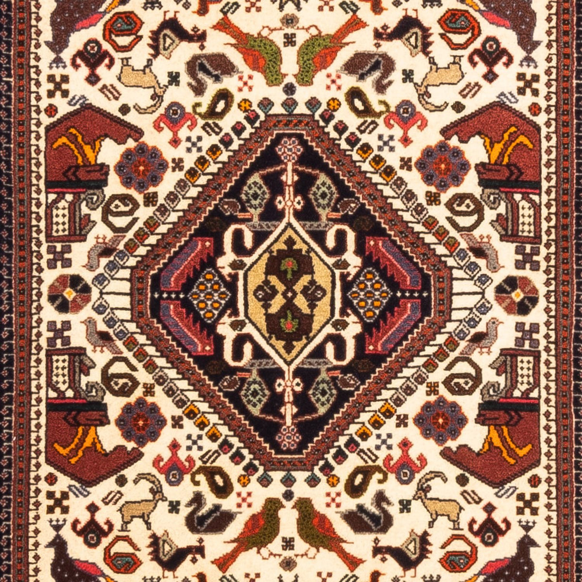 Tapis de couloir Tapis persan - Nomadic - 253 x 80 cm - crème