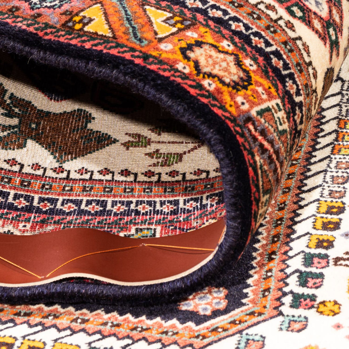 Tapis de couloir Tapis persan - Nomadic - 253 x 80 cm - crème