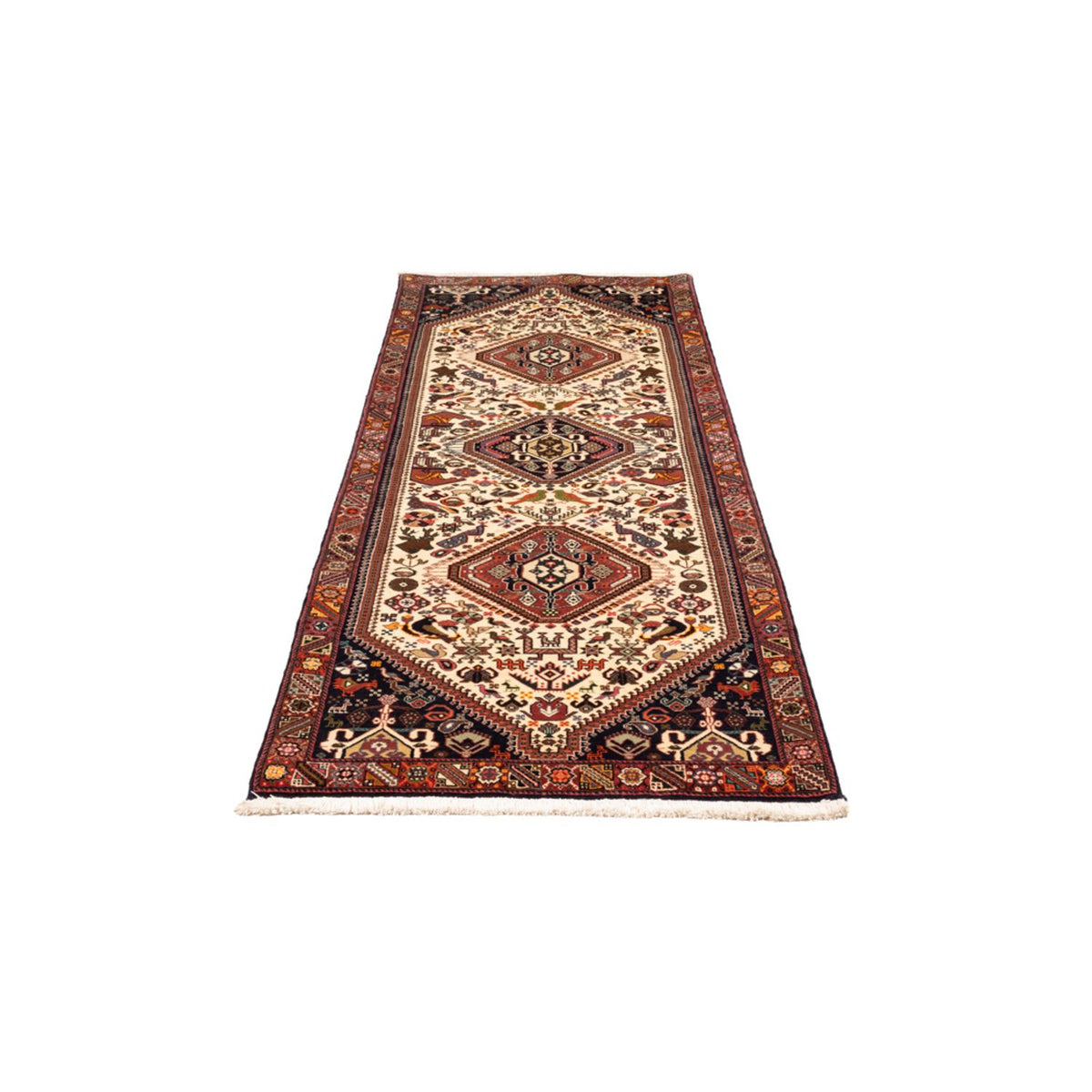 Tapis de couloir Tapis persan - Nomadic - 253 x 80 cm - crème