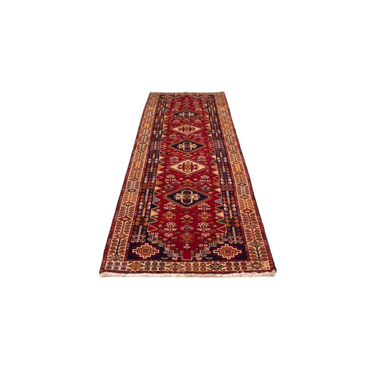 Tapis de couloir Tapis persan - Nomadic - 320 x 82 cm - rouge