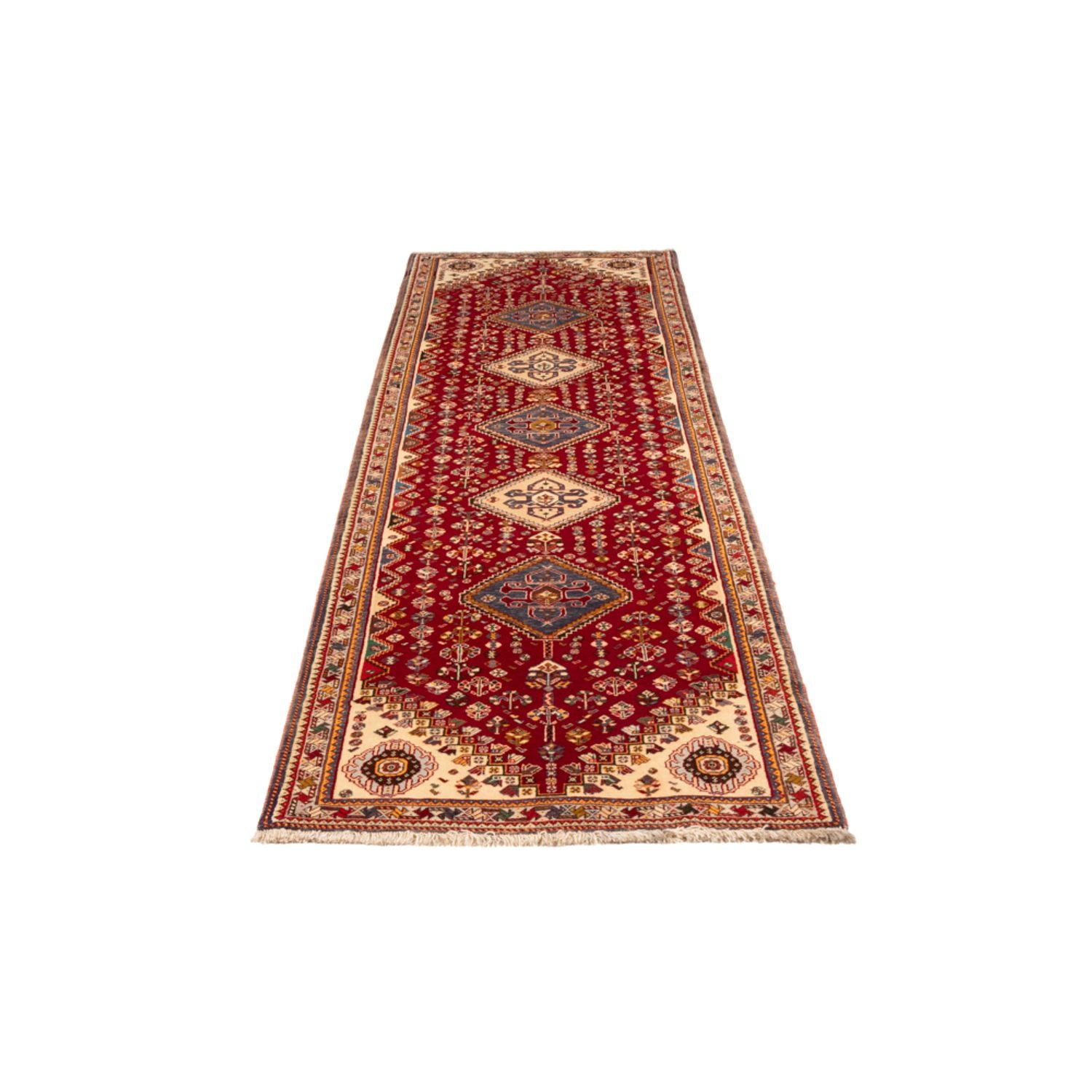 Tapis de couloir Tapis persan - Nomadic - 278 x 77 cm - rouge