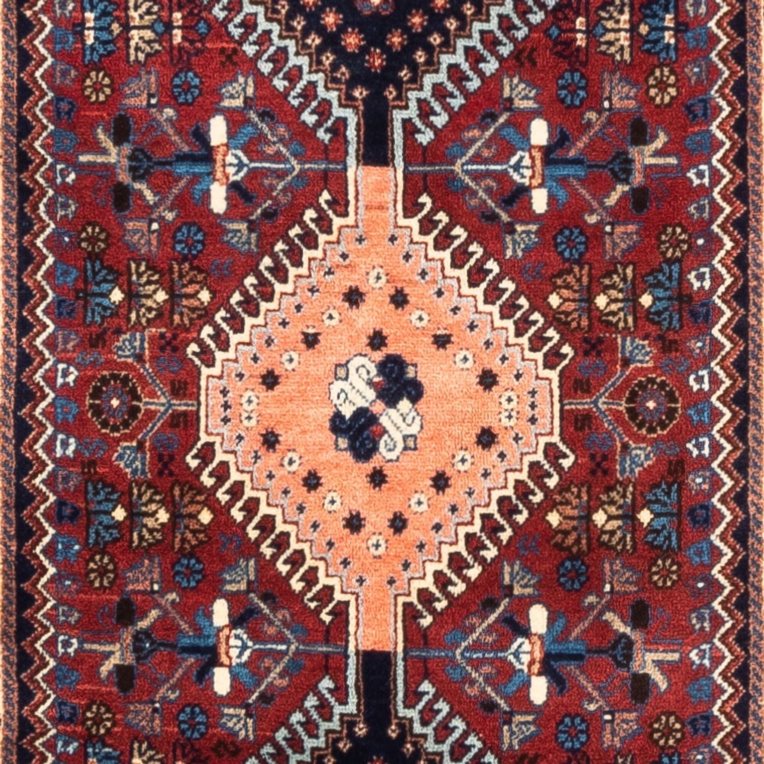 Tapis de couloir Tapis persan - Nomadic - 294 x 87 cm - rouge