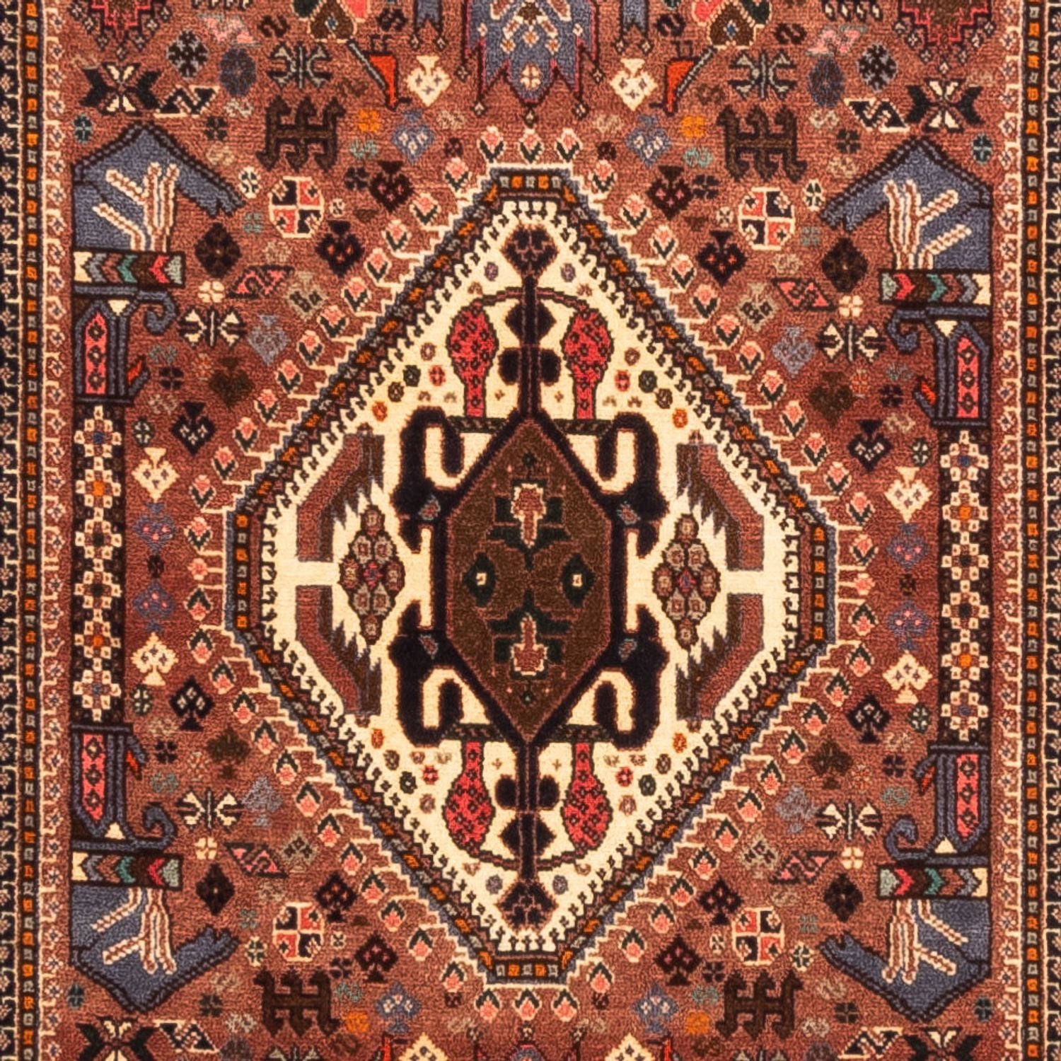 Tapis de couloir Tapis persan - Nomadic - 240 x 80 cm - marron