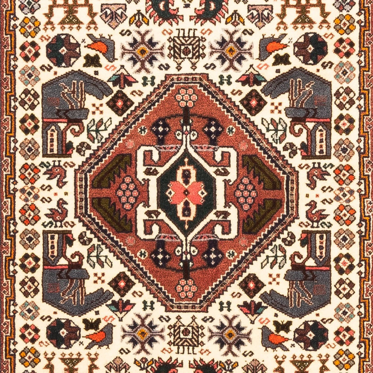 Tapis de couloir Tapis persan - Nomadic - 253 x 80 cm - crème