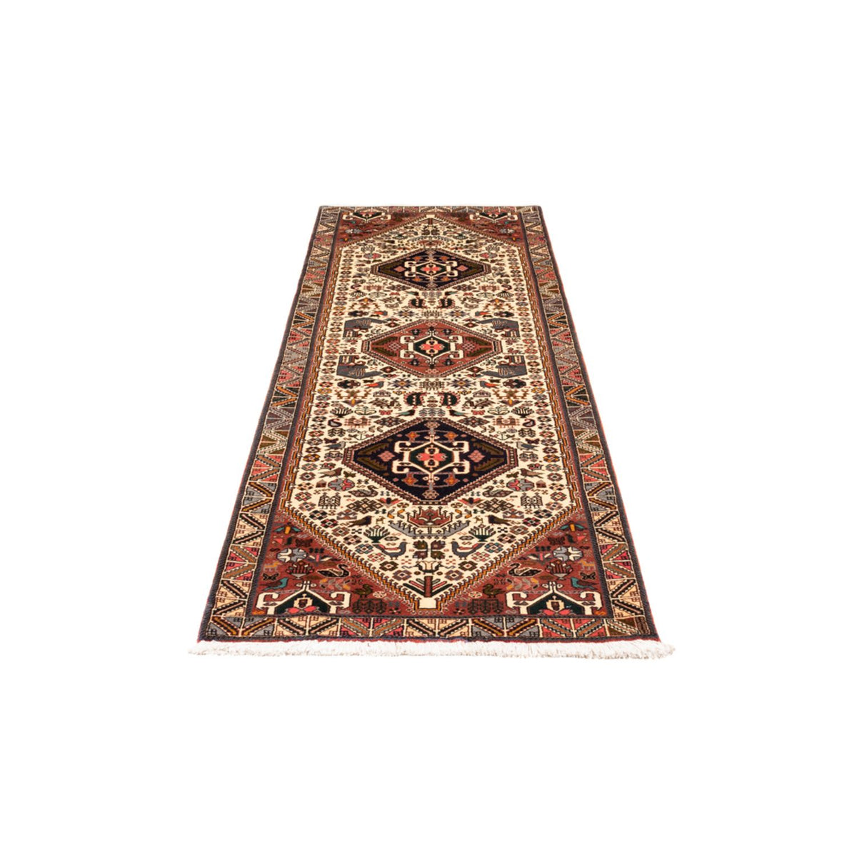 Tapis de couloir Tapis persan - Nomadic - 253 x 80 cm - crème