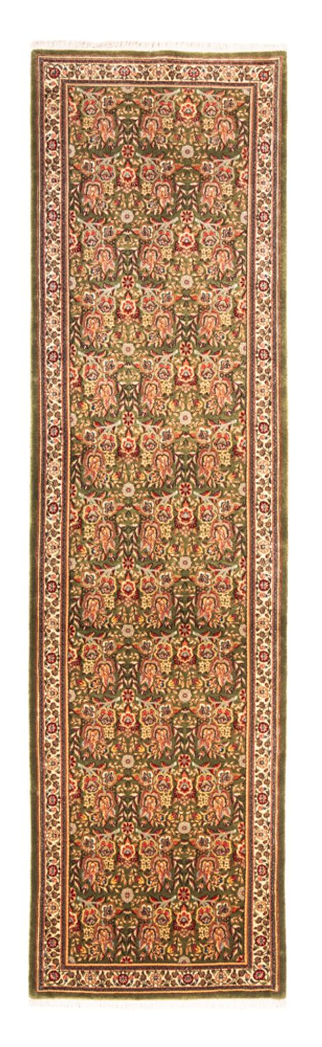 Tapis de couloir Tapis persan - Ghom - 295 x 80 cm - vert