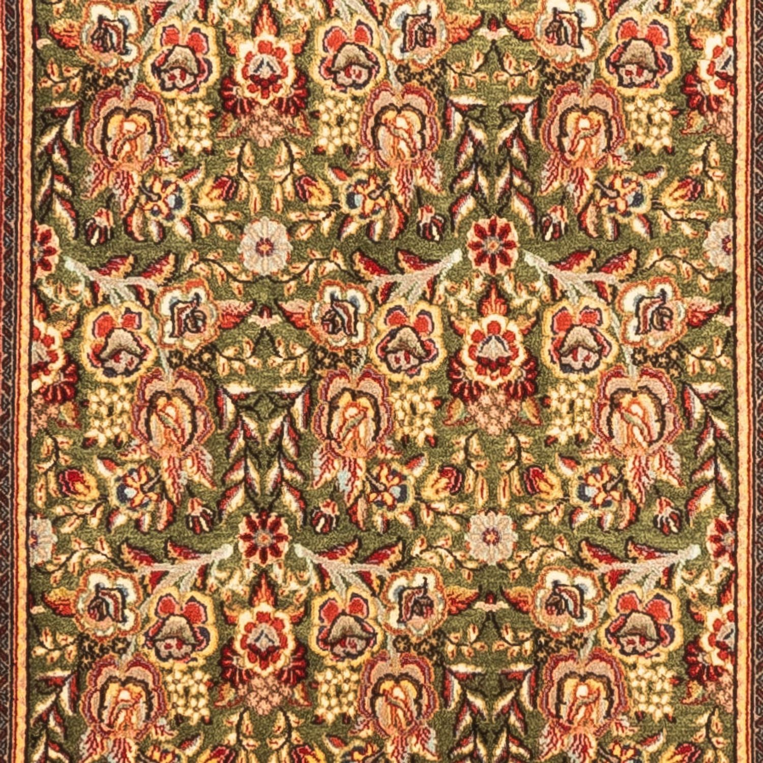 Tapis de couloir Tapis persan - Ghom - 295 x 80 cm - vert