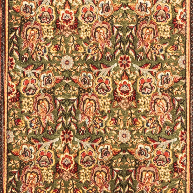 Tapis de couloir Tapis persan - Ghom - 295 x 80 cm - vert